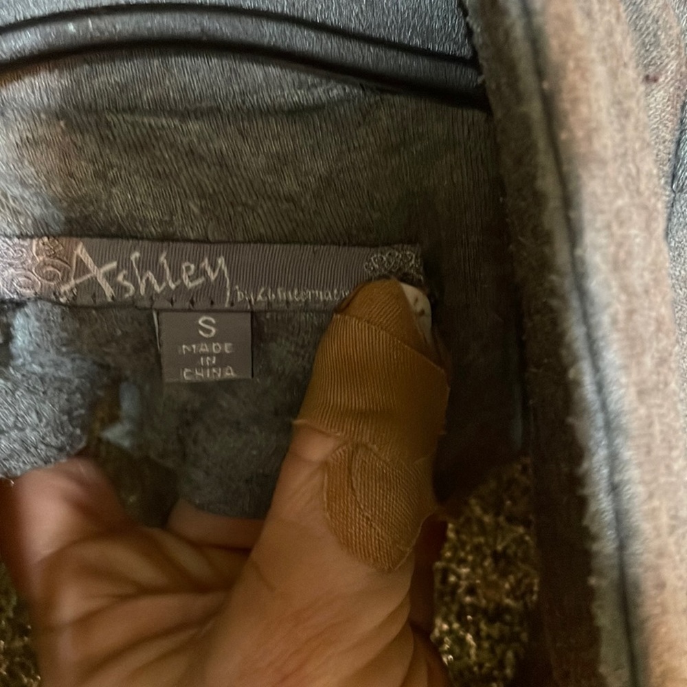 Gray short waist casual wear jacket / blazer.by Ashley